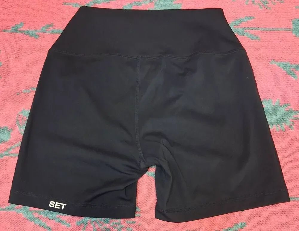 Set active womens small running shorts navy blue biker shorts athletic gym